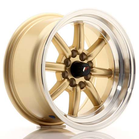 Cerchi in lega Japan Racing JR19 8.0x15 Gold w/ Machined Lip