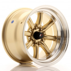 Cerchi in lega Japan Racing JR19 9.0x15 Gold w/ Machined Lip