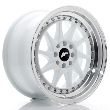 Cerchi in lega Japan Racing JR26 8.0x16 White w/ Machined Lip