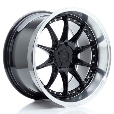 Cerchi in lega Japan Racing JR41 10.5x18 Gloss Black w/ Machined Lip