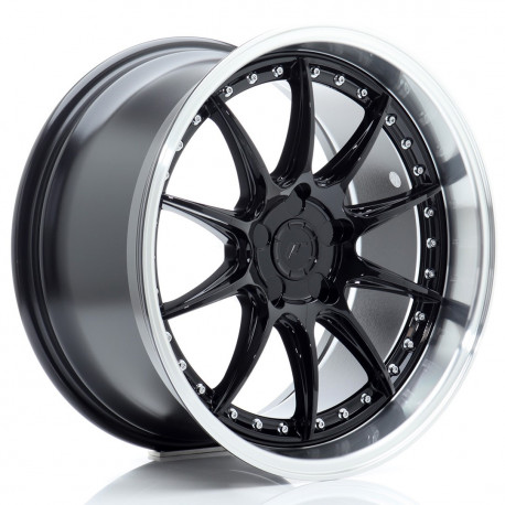 Cerchi in lega Japan Racing JR41 9.5x18 Gloss Black w/ Machined Lip