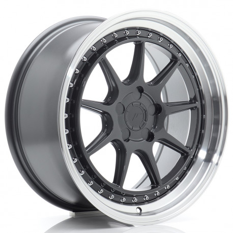 Cerchi in lega Japan Racing JR47 8.5x18 Hyper Gray w/ Machined Lip