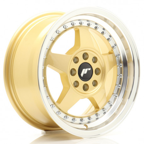 Cerchi in lega Japan Racing JR6 7.0x15 Gold w/ Machined Lip