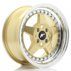 Cerchi in lega Japan Racing JR6 7.0x15 Gold w/ Machined Lip