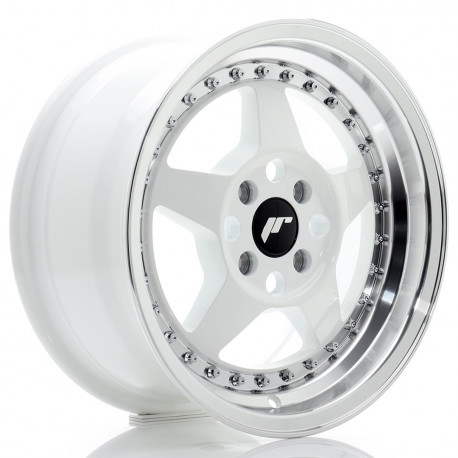 Cerchi in lega Japan Racing JR6 7.0x15 White w/ Machined Lip