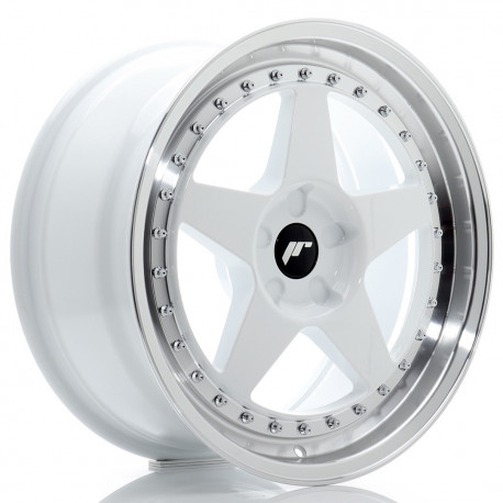 Cerchi in lega Japan Racing JR6 8.5x18 White w/ Machined Lip