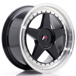 Cerchi in lega Japan Racing JR6 8.5x18 Gloss Black w/ Machined Lip