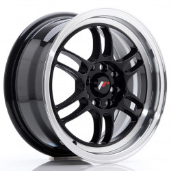 Cerchi in lega Japan Racing JR7 7.0x15 Gloss Black w/ Machined Lip