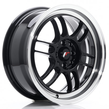 Cerchi in lega Japan Racing JR7 7.0x16 Gloss Black w/ Machined Lip
