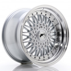 Cerchi in lega Japan Racing JR9 10.0x17 Silver w/ Machined Lip+Silver Rivets