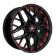 Cerchi in lega Keskin KT25 8.5x20 Black Painted Red Inside