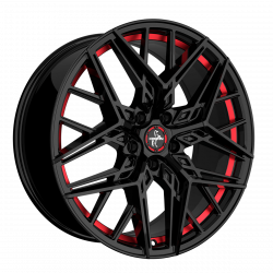 Cerchi in lega Keskin KT25 8.5x20 Black Painted Red Inside