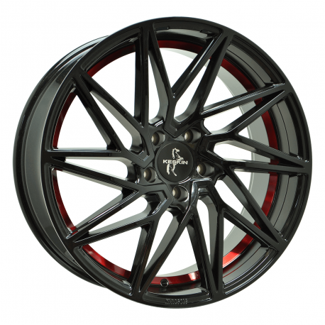 Cerchi in lega Keskin KT20 8.0x18 Black Painted Red Inside