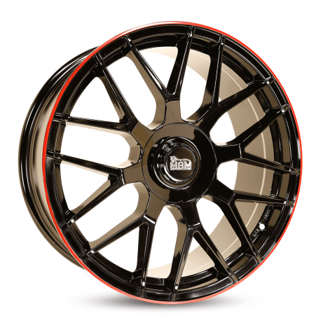 Cerchi in lega Mam GT1 8.0x18 Black Painted Lip Red