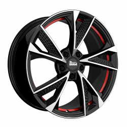 Cerchi in lega Mam RS6 7.0x16 Black Front Polish Red Inside