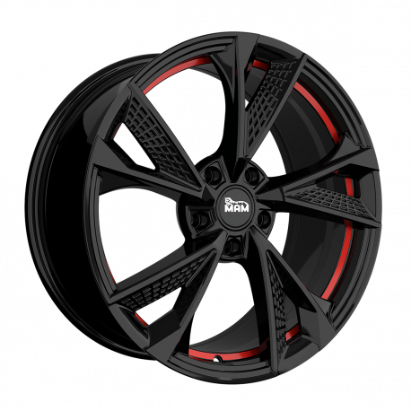 Cerchi in lega Mam RS6 8.5x19 Black Painted Red Inside
