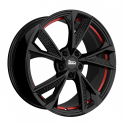 Cerchi in lega Mam RS6 8.0x18 Black Painted Red Inside