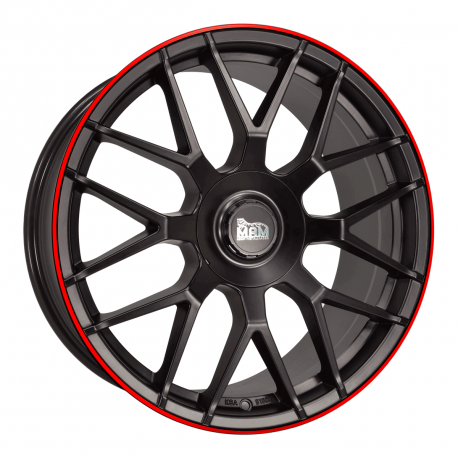 Cerchi in lega Mam GT1 9.5x19 Matt Black Lip Red