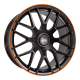 Cerchi in lega Mam GT1 9.5x19 Matt Black Lip Orange