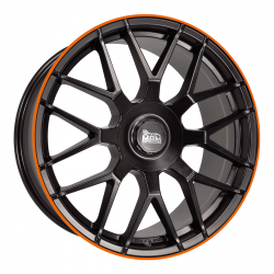 Cerchi in lega Mam GT1 9.5x19 Matt Black Lip Orange