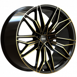 Cerchi in lega Fondmetal STC-23 10.0x23 Black Clearcoat Glossy Gold Machined