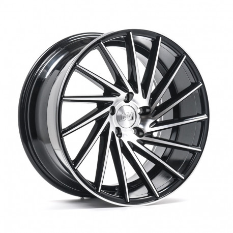 Cerchi in lega 1AV ZX1 9.5x19 Gloss Black & Polished