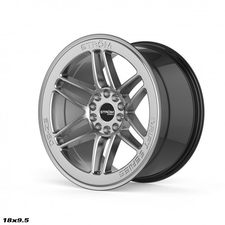 Cerchi in lega Strom DS-25 9.5x18 Hyper Black