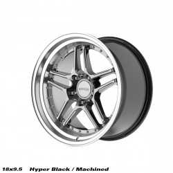 Cerchi in lega Strom DS-05 9.5x18 Hyper Black / Polished Dish