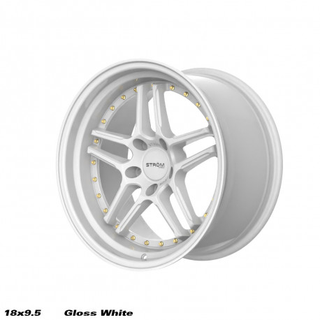 Cerchi in lega Strom DS-05 9.5x18 Full Gloss White