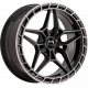 Cerchi in lega Motec MCT16-Futura 8.5x19 Black Rim polished