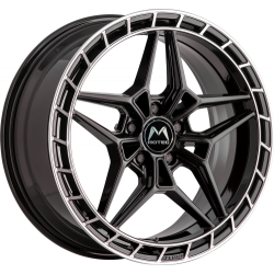 Cerchi in lega Motec MCT16-Futura 8.5x19 Black Rim polished