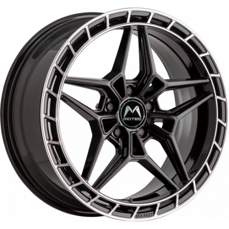 Cerchi in lega Motec MCT16-Futura 8.5x19 Black Rim polished