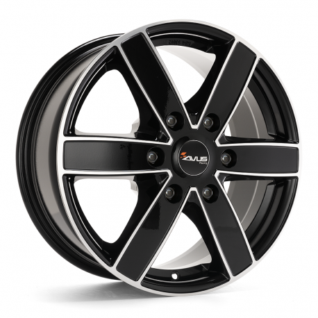 Cerchi in lega Avus AC-V61 6.5x16 Black polished