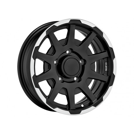 Cerchi in lega Sparco DAKAR 5.5x16 Matt Black Lip Polish