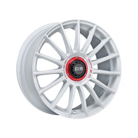 Cerchi in lega OZ SUPERTURISMO EVOLUZIONE WRC 8.5x19 Race White Red Lettering