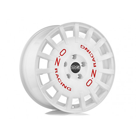 Cerchi in lega OZ RALLY RACING 8.5x19 Race White Red Lettering