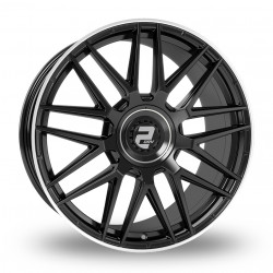 Cerchi in lega 2DRV WH43 8.0x18 Black Glossy Painted With Full Machined Lip