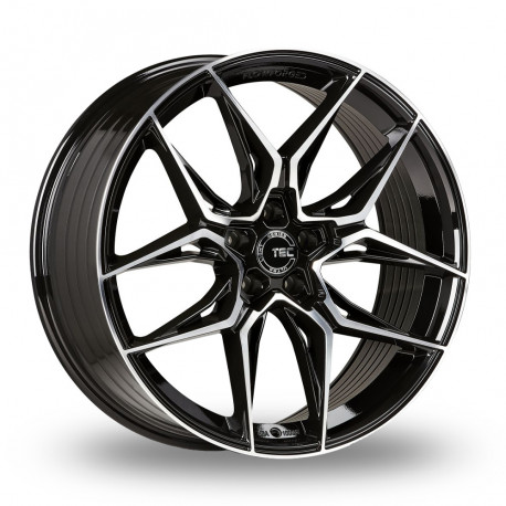 Cerchi in lega TEC-Speedwheels GT9 8.0x19 Schwarz-Glanz-Frontpoliert