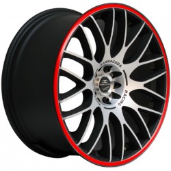 Barracuda Karizzma 7.5x17 Matt Black Polished Colour Trim