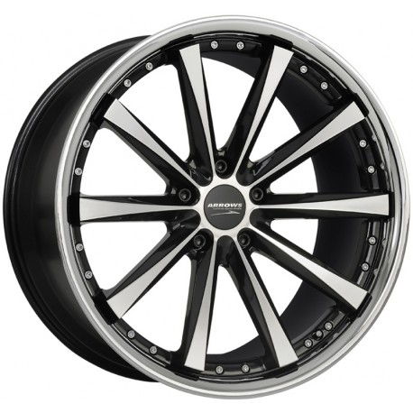 Corspeed Arrows 8.5x20 Higloss Black Polished Inox Lip