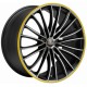 Corspeed Le Mans 8.5x19 Matt Black Polished Colour Trim
