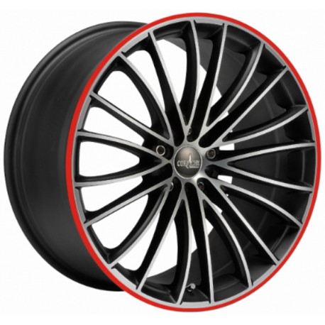Corspeed Le Mans 8.5x19 Matt Black Polished Colour Trim