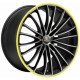 Corspeed Le Mans 8.5x19 Matt Black Polished Colour Trim
