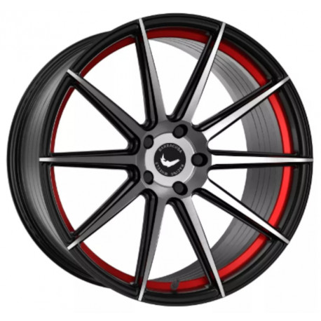 Cerchi in Lega Barracuda Project Two 10.5x22 Higloss Black Brushed Surface Undercut Colour Trim Rot