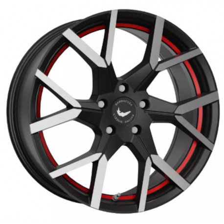 Cerchi in Lega Barracuda Tzunamee Evo 8.5x19 Gunmetal Brushed Undercut Trim Line Red