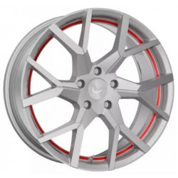 Cerchi in Lega Barracuda Tzunamee Evo 8.5x19 Silver Brushed Undercut Trim Line Red