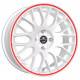 Cerchi in Lega Barracuda Karizzma 7.5x17 Racing White Trimline Red