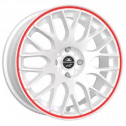 Cerchi in Lega Barracuda Karizzma 7.5x17 Racing White Trimline Red