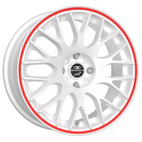 Cerchi in Lega Barracuda Karizzma 7.5x17 Racing White Trimline Red