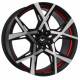 Cerchi in Lega Barracuda Project X 10.0x22 Black Brushed Surface Undercut Trim Line Red